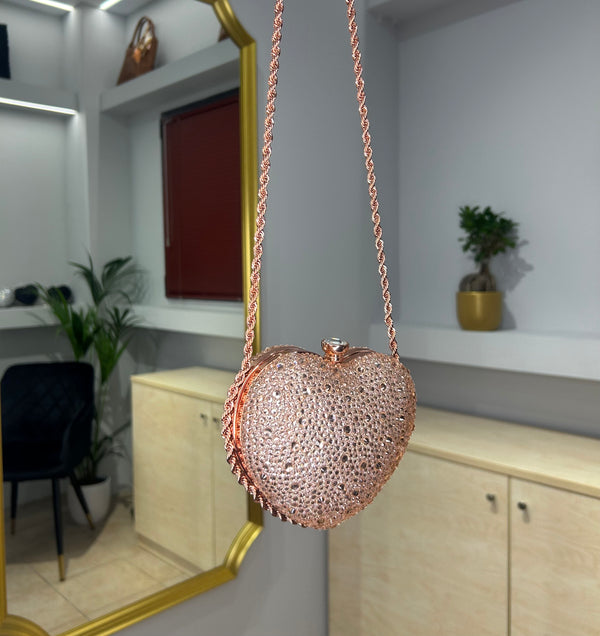 THE MINI DISCO HEART BAG